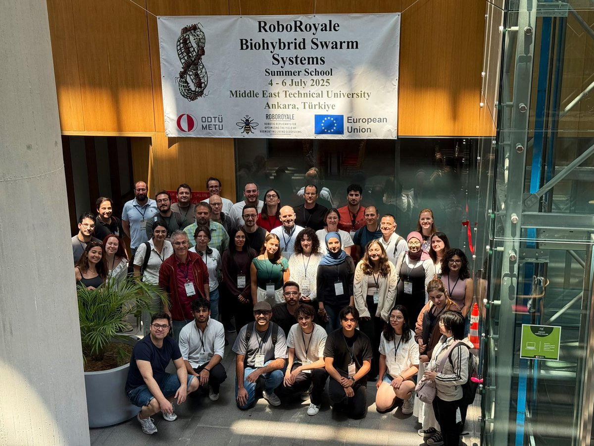 The RoboRoyale Summer School was a great success! 🐝🇪🇺
Brilliant talks, hands-on sessions, and a fantastic community of researchers exploring the future of biohybrid robotics.

Huge thanks to all speakers, participants, and our amazing hosts at <a href="/MetuRomer/">METU/ODTU-ROMER</a>