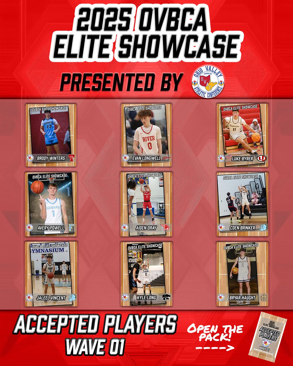 This is a special edition pack many players want to be a part of..

Our first wave of accepted players for the 2025 Ohio Valley Basketball Coaches Association Elite Showcase has been finalized! These young men from all over the OVAC will have the opportunity to display their