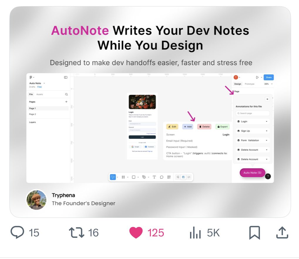 phena_designs's tweet image. I posted the idea I never wanted to.
Wasn’t sure people would get it.
But I posted it anyway.
It got 39 bookmarks, 134 expands & People I respect engaging.
That moment reminded me:
I’m not just a UI/UX designer but a problem solver.
It reminded me to do me & keep going.