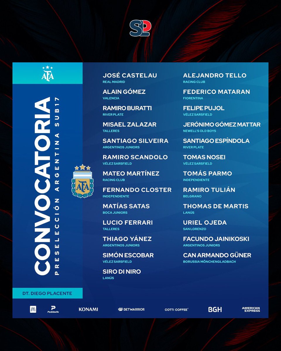 🇦🇷🔵🔴  #SanLorenzo |  Uriel Ojeda fue convovado por Diego Placente para entrenarse en Ezeiza con la Selección Argentina Sub 17.