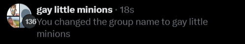 we should all collectively start changing the spam dm groupchat names