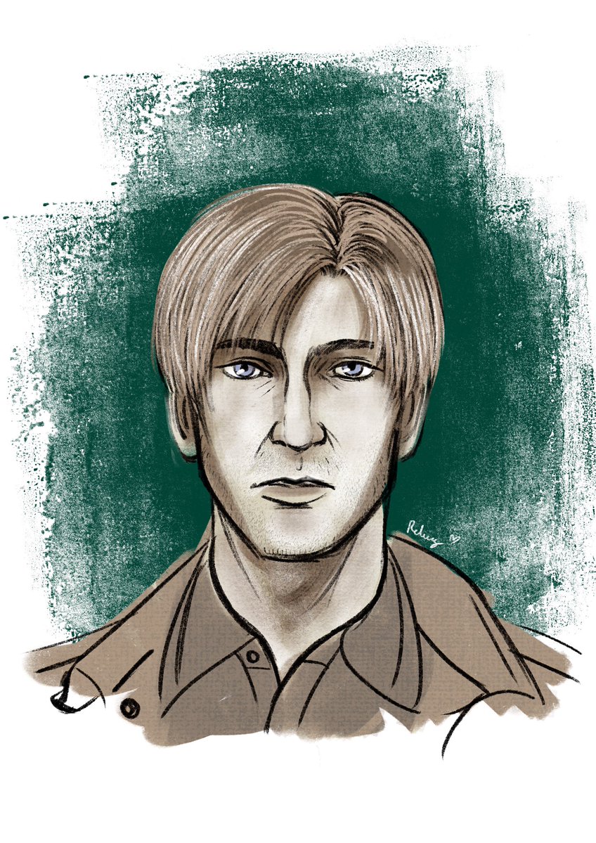 rebeccawongsl's tweet image. Another break drawing, this time of good ol’ James Sunderland. 8) Darn man kept resembling Leon Kennedy, so it took me awhile as I I kept fixing his face and hair LOL!