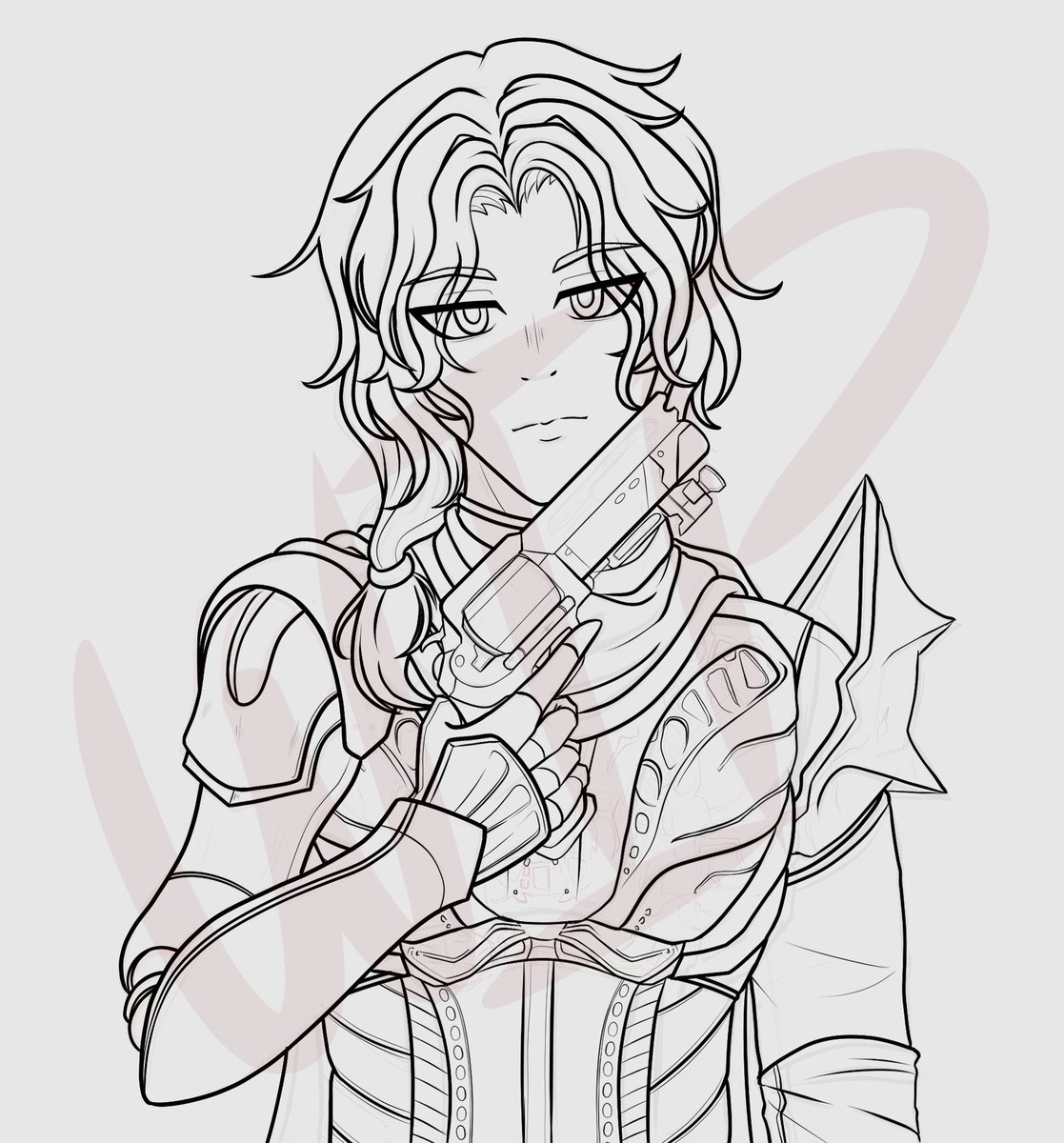 Vulffee's tweet image. Surprise Destiny commission preview.