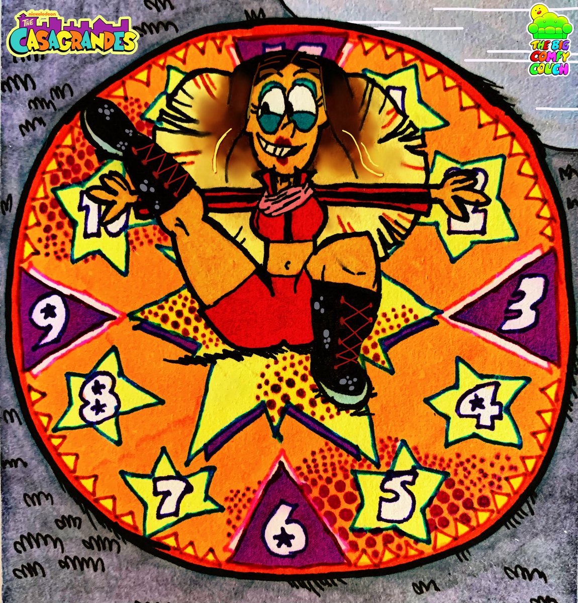 duda_wilson's tweet photo. @FanpageOfTLH @DonzelleClemons @RuhisuART @DukeLoud1216 @DailyNickNews @GreenSkull34 @ChloeMedin54963 Alisa Barela’s Clock Rug Stretch #TheCasagrandes #AllyBrook #AlisaBarela #TheBigComfyCouch #ClockRugStretch #Popstar #carlotacasagrande https://t.co/3Curr7Q56X