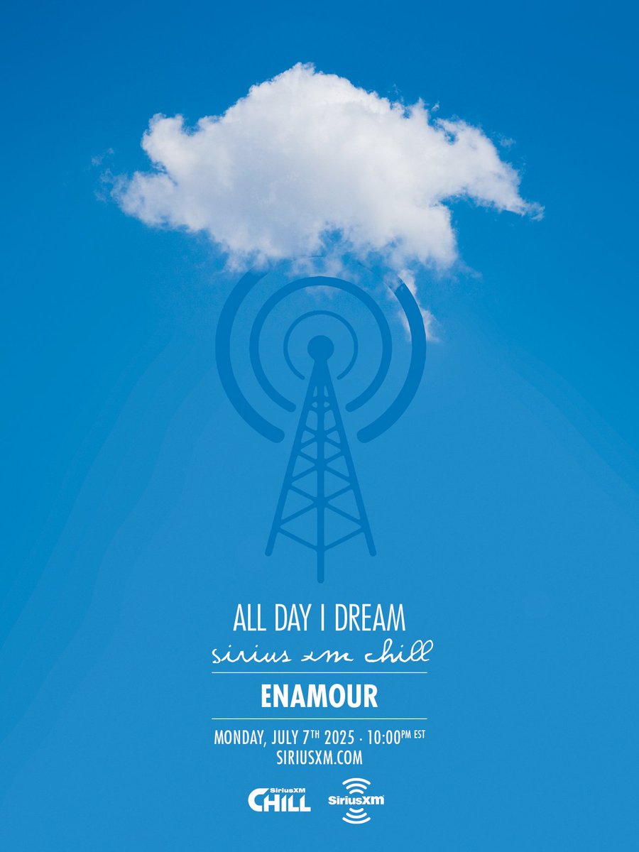 AllDayIDreamOf's tweet photo. Monday is for dreamers! 💙
To start this week, there’s nothing better than great music.
Tune in to @enamourmusic  live on @SIRIUSXM  at 10pm. https://t.co/0zD4AaiJwZ