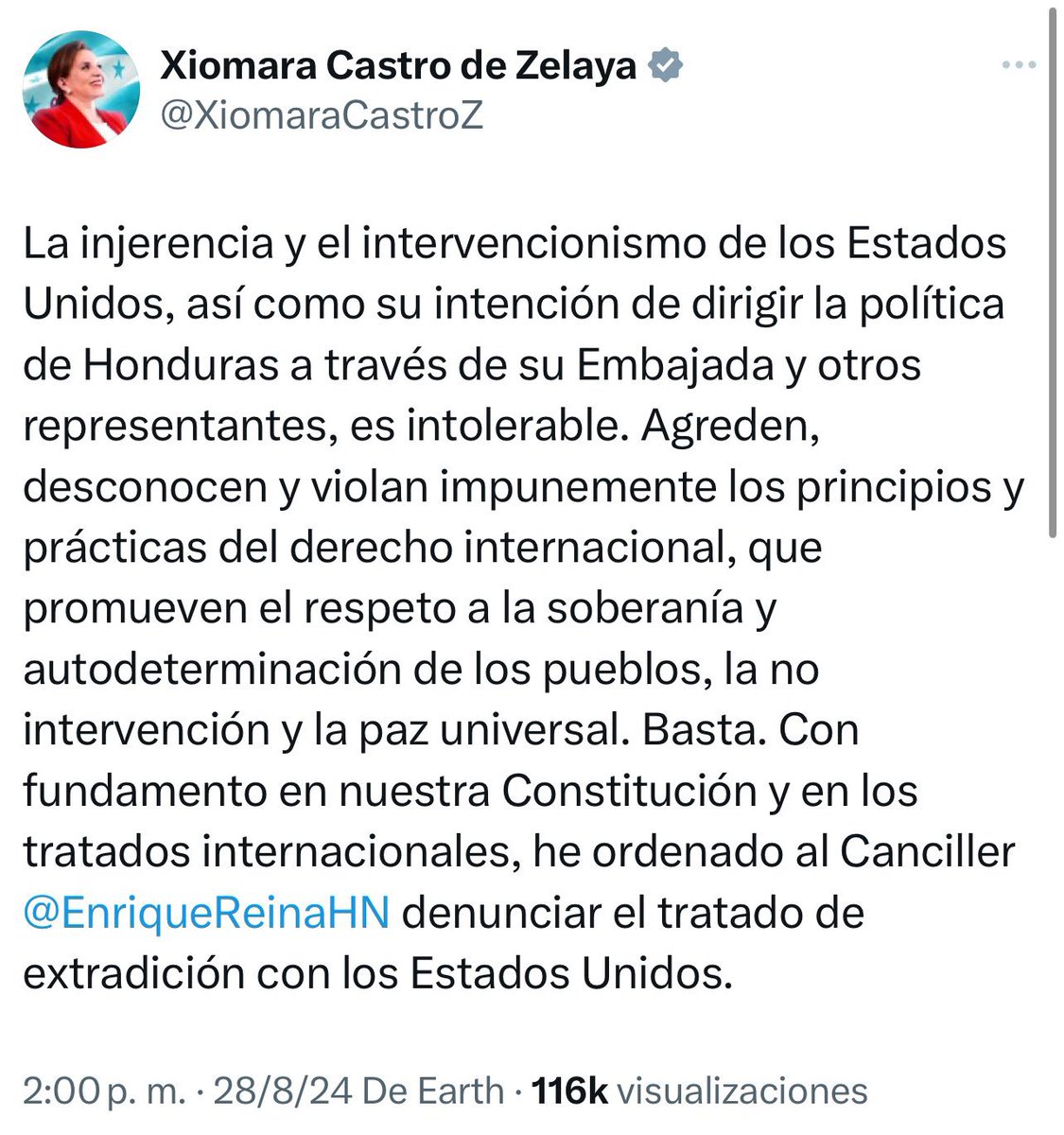 Lamentamos el final del TPS.

A pesar de que esta decisión es más por política interna de EEUU, nuestro gobierno tampoco ha abonado a esta situación, con hostilidades varias, amenazando el tratado de extradición, y con su cercanía a las dictaduras de Venezuela, Nicaragua y Cuba.