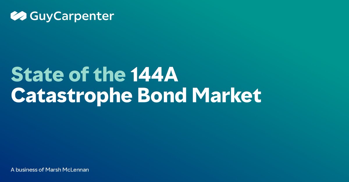 Guy Carpenter has released its latest chart on 144A Catastrophe Bond Risk Capital. Visit our Renewal Resource Center to access our press release, charts and additional insights: bit.ly/40AvX71