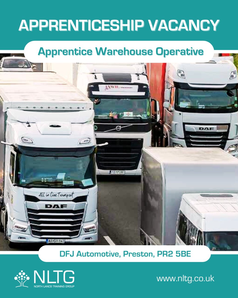 NLTG (@north_lancs) on Twitter photo 📣 APPRENTICESHIP VACANCY: Apprentice Warehouse Operative!
<a href="/DfjMarketing/">dfjautomotive</a>
£302 per week
#Preston, PR2 5BE
Vacancy Ref No: 14820
nltg.co.uk/job/14820/
#Apprenticeships 📣 APPRENTICESHIP VACANCY: Apprentice Warehouse Operative!
<a href="/DfjMarketing/">dfjautomotive</a>
£302 per week
#Preston, PR2 5BE
Vacancy Ref No: 14820
nltg.co.uk/job/14820/
#Apprenticeships