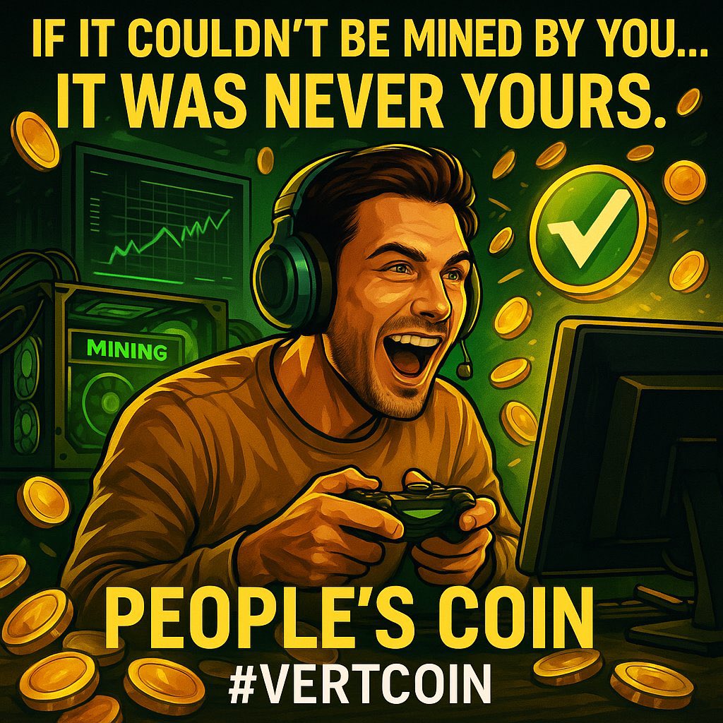 As we begin the week, remember that #Vertcoin ( $VTC ) is founded on solid principles: pure, GPU-mined decentralisation with no pre-mine or ICO.

The next halving will occur around December 2025, making the precious supply even more valuable. 
Get ready! ⛏️

$LTC $BTC #Pow #VTC
