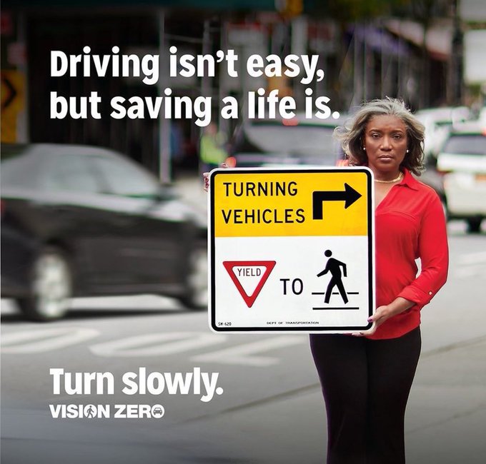 NYPD104Pct's tweet image. Turning vehicles are a leading cause of injuries and fatalities to pedestrians. Before turning, look both ways and proceed with caution. Always yield to pedestrians and bicyclists. #VisionZero