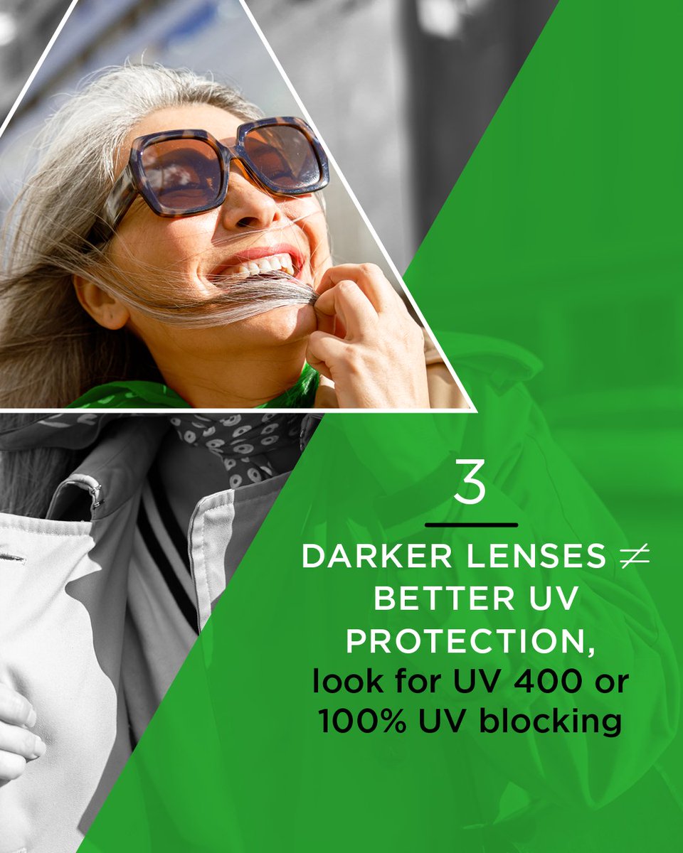 Not all sunglasses protect your eyes — do yours? Let’s bust some common vision myths. 

#VisionCare #EyeHealth #MythBusting #HealthyVision