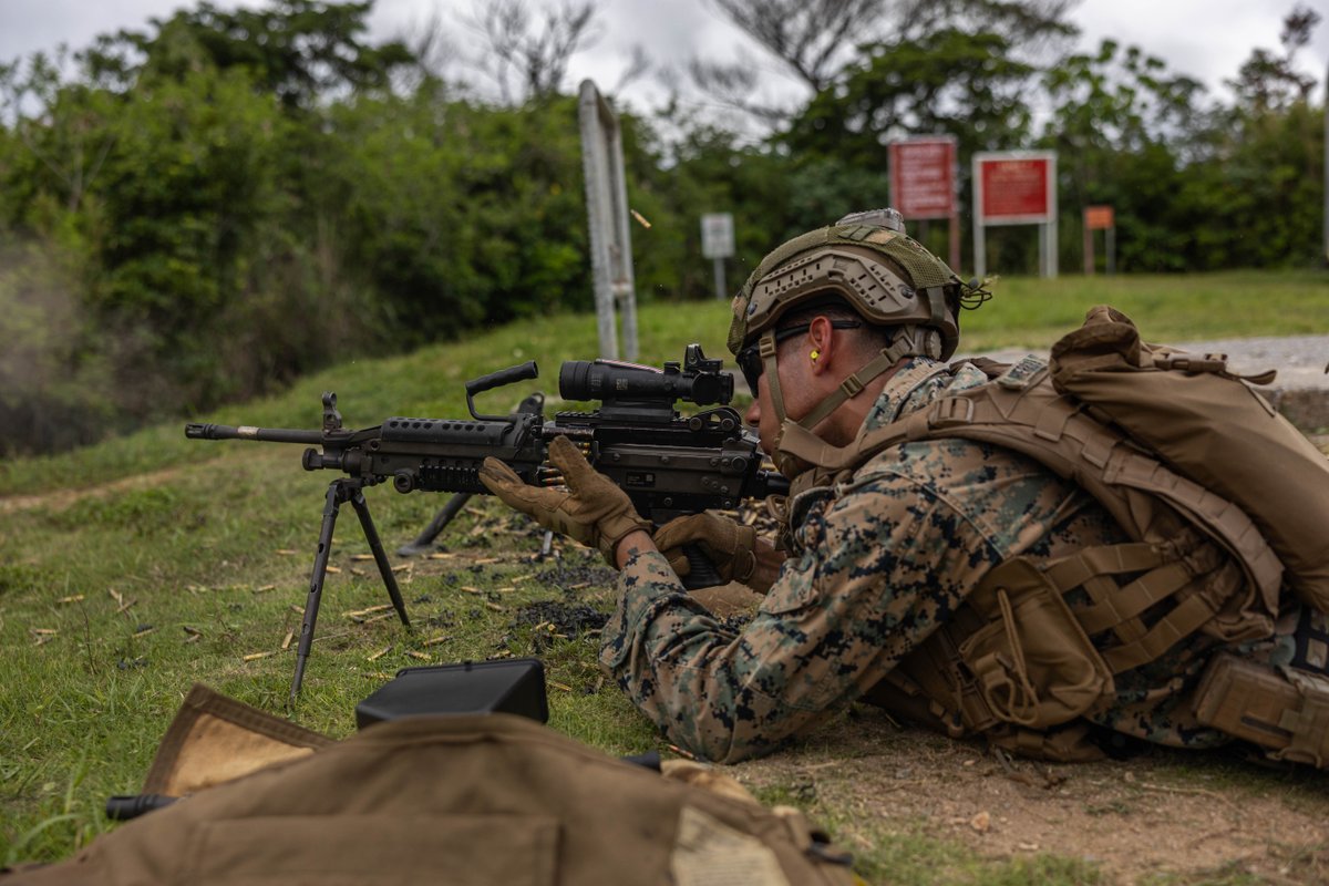 U.S. Marines (@usmc) on Twitter photo #Marines with <a href="/IIIMEF/">III MEF Marines</a> Information Group fire M249 light machine guns during a live-fire range at Camp Hansen, Okinawa, Japan.
The M249 machine gun range served to maintain 5th Air Naval Gunfire Liaison Company's proficiency in employing crew-served weapons.
#USMC #SemperFi #Marines with <a href="/IIIMEF/">III MEF Marines</a> Information Group fire M249 light machine guns during a live-fire range at Camp Hansen, Okinawa, Japan.
The M249 machine gun range served to maintain 5th Air Naval Gunfire Liaison Company's proficiency in employing crew-served weapons.
#USMC #SemperFi