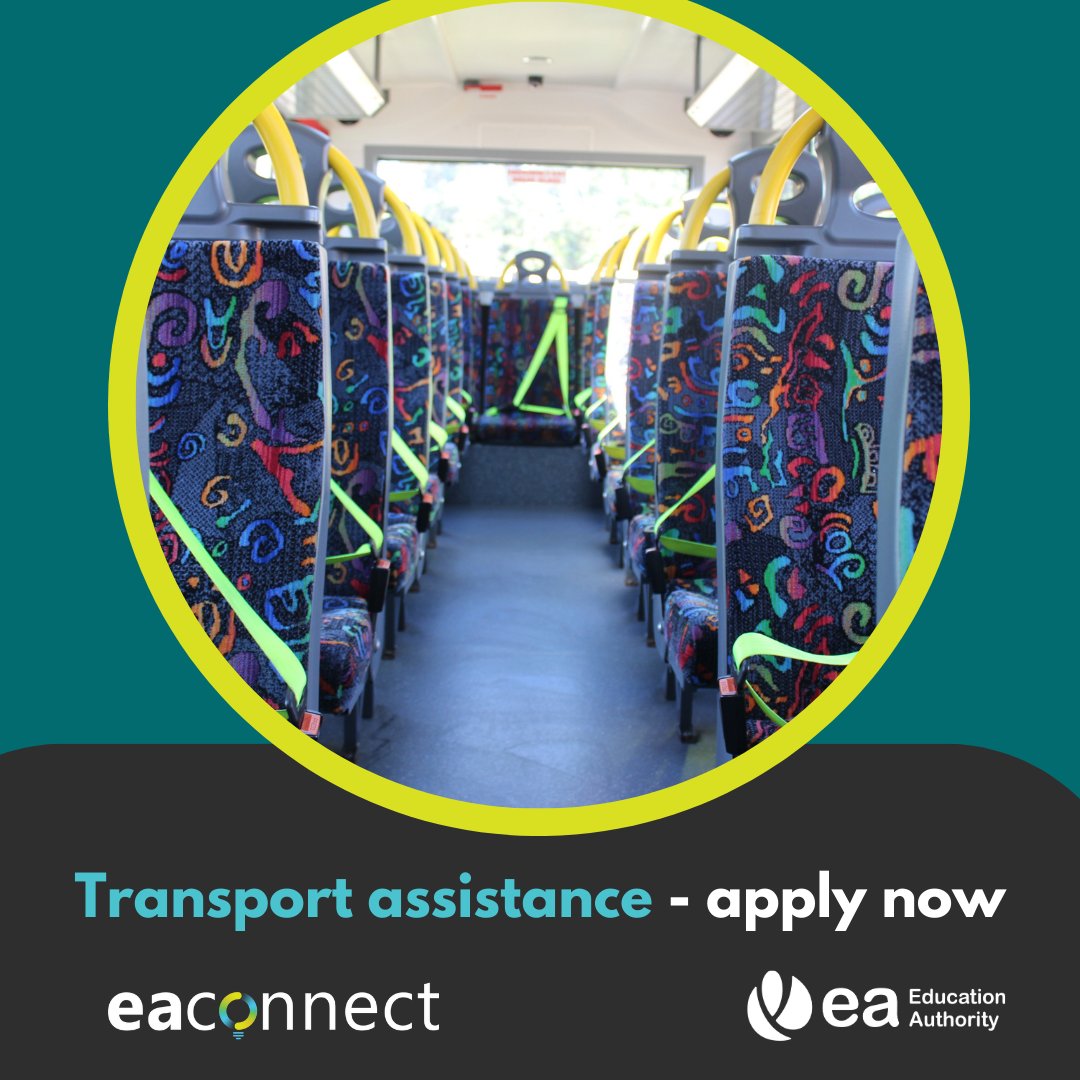 Ed_Authority's tweet image. 🚌 Home to School Transport – apply today
Home to School Transport applications for primary and post-primary aged children, for Sep 2025, are open 📢
You can check eligibility on our website - ow.ly/sW6l50Vy8Z4 - or on your EA Connect account- ow.ly/UpPC50Vy8Z5