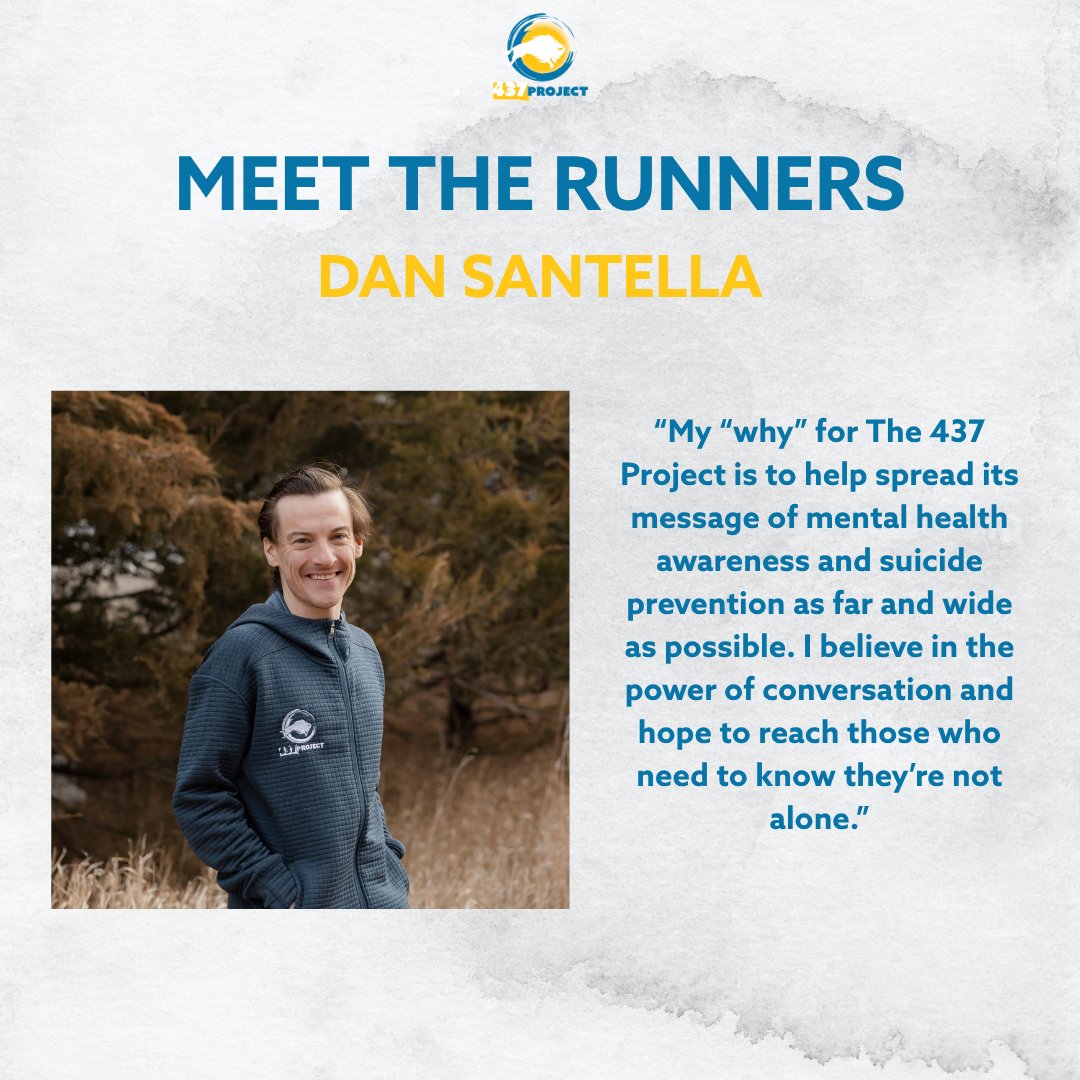 The 437 Project (@437_the) on Twitter photo 👋Meet <a href="/KELODanS/">Dan Santella</a>
A talented journalist with <a href="/keloland/">KELOLAND News</a> Dan Santella returns in 2025 for his second year running The 437 Project.
Learn more here: the437project.org/meet-the-runne…
#The437Project 👋Meet <a href="/KELODanS/">Dan Santella</a>
A talented journalist with <a href="/keloland/">KELOLAND News</a> Dan Santella returns in 2025 for his second year running The 437 Project.
Learn more here: the437project.org/meet-the-runne…
#The437Project