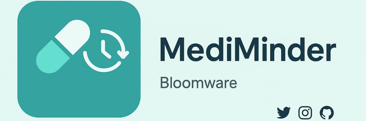 Bloom_ware's tweet photo. 💊 Introducing to MediMinder by BloomWare.
Will be available soon....

A smart health reminder app built by students, for a healthier tomorrow.

Stay on track. Stay well.

#MediMinder
#BloomWare
#HealthTech
#StartupIndia
#StudentStartup
#AppLaunchSoon https://t.co/B1hMz5VzAg