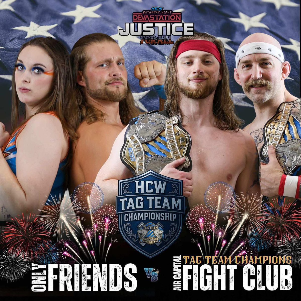 HCWLive23's tweet image. ‼️MATCH ANNOUNCEMENT‼️

HCW Tag Team Championship:
Air Capital Fight Club (c) vs Only Friends

🇺🇸 HCW Justice for Hall
Saturday, July 12
Osage Rec. Center
Wichita, KS

🎟️: tinyurl.com/Justice-For-Al…

#hcw #justiceforall #prowrestling #wichitaks