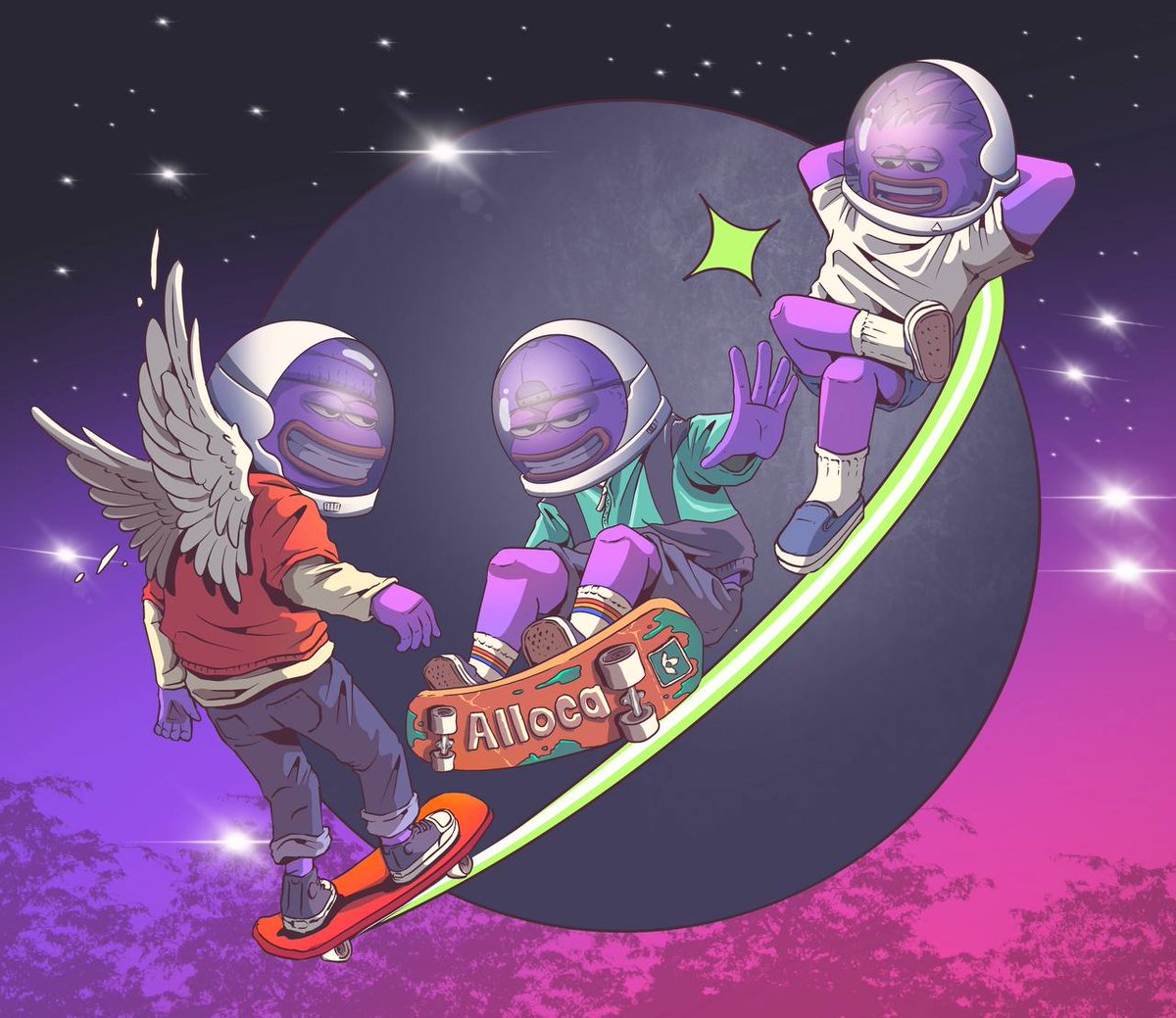 SIGNAL INITIATED: Alloca x <a href="/0xNADSA/">NADSA</a> 🛸

5 crew access codes are being decrypted for community boarding.

Boarding Instructions:
▸ Follow <a href="/alloca_xyz/">Alloca</a> + <a href="/0xNADSA/">NADSA</a>
▸ Boost the signal (Like + RT)
▸ Tag frens who belong among the stars

More transmissions soon from @purple_frens &amp;