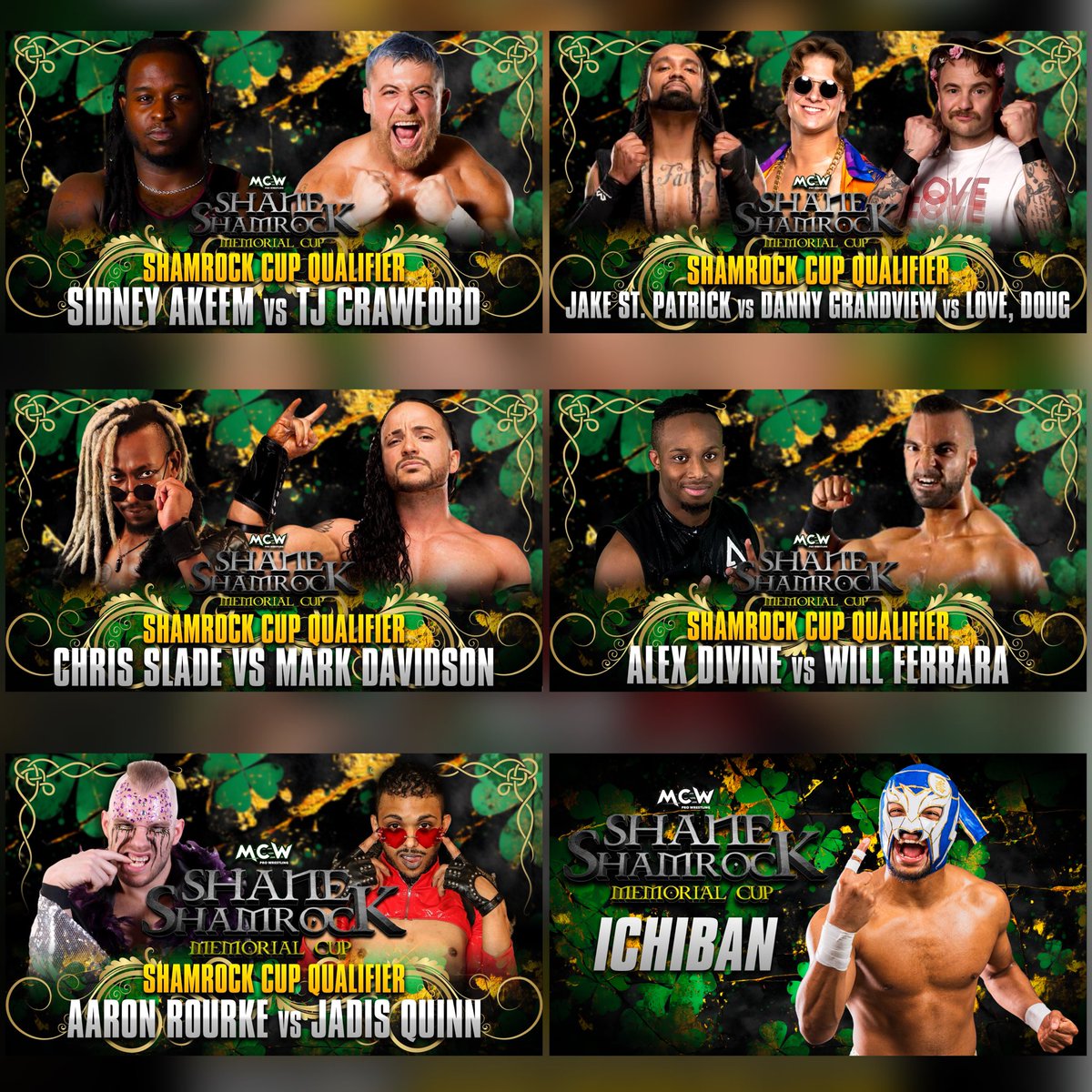MCW Pro Wrestling (@mcwwrestling) on Twitter photo 2024 #ShamrockCup☘️ winner @NumberOne_Dojo returns on Saturday July 19th to defend his Cup championship against 5️⃣ other competitors in the finals of independent wrestling’s longest running tournament 💥
Who do you think will join him❓
<a href="/JadisQuinn/">Jadis Quinn (Daddies Favorite Wrestler 💋)</a> 🆚 <a href="/PerfectAaron1/">Aaron Rourke🏳️🌈</a> 2024 #ShamrockCup☘️ winner @NumberOne_Dojo returns on Saturday July 19th to defend his Cup championship against 5️⃣ other competitors in the finals of independent wrestling’s longest running tournament 💥
Who do you think will join him❓
<a href="/JadisQuinn/">Jadis Quinn (Daddies Favorite Wrestler 💋)</a> 🆚 <a href="/PerfectAaron1/">Aaron Rourke🏳️🌈</a>