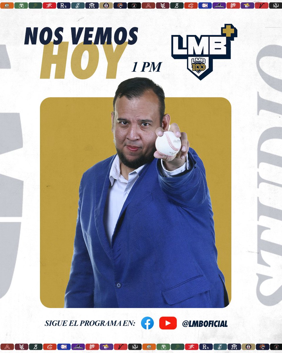 Liga Mexicana de Beisbol (@ligamexbeis) on Twitter photo ¡La fiesta del diamante empieza a la 1:00!⚾🔥
No te pierdas Lo Más Beisbolero con <a href="/elcampa21/">Emmanuel Campa</a> en vivo 👉 bit.ly/youtubeLMB
#CienAñosSiendoElRey 👑 ¡La fiesta del diamante empieza a la 1:00!⚾🔥
No te pierdas Lo Más Beisbolero con <a href="/elcampa21/">Emmanuel Campa</a> en vivo 👉 bit.ly/youtubeLMB
#CienAñosSiendoElRey 👑