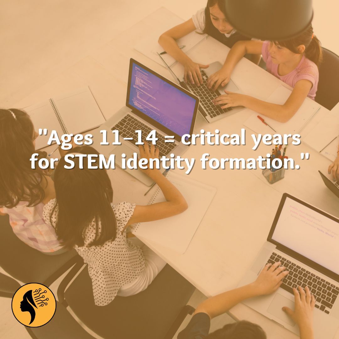 WomenTechTribe's tweet image. STEM confidence takes root before high school.

Research shows that ages 11 to 14 are pivotal years for girls’ STEM identity.

Want to support the next generation?
👉 Start in middle school. Let’s put resources where they matter most.

#GirlsWhoCode #STEMmentors #SupportSTEM
