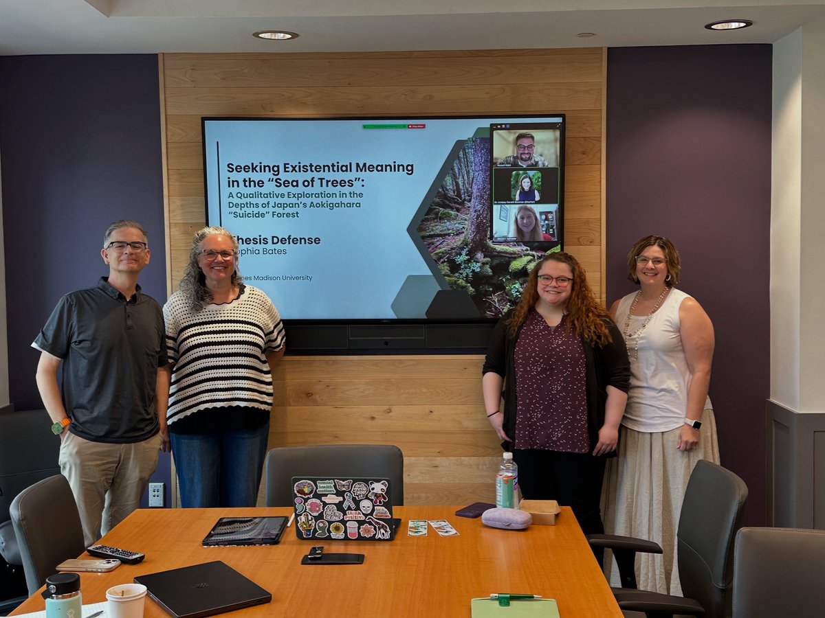 Dr. Lindsey Harvell-Bowman (@laharvell) on Twitter photo Congratulations to Sophia Bates! She will be continuing this work in her PhD program at George Mason University. And thrilled to continue working with her on our suicide prevention grants! ๐๐๐
<a href="/JMUCommAdvocacy/">JMU Comm & Advocacy</a> <a href="/JMUSCOM/">JMU Comm Studies</a> <a href="/JMUCAL/">JMU College of Arts & Letters</a> <a href="/JMUresearch/">JMU Research, Economic Development and Innovation</a> Congratulations to Sophia Bates! She will be continuing this work in her PhD program at George Mason University. And thrilled to continue working with her on our suicide prevention grants! ๐๐๐
<a href="/JMUCommAdvocacy/">JMU Comm & Advocacy</a> <a href="/JMUSCOM/">JMU Comm Studies</a> <a href="/JMUCAL/">JMU College of Arts & Letters</a> <a href="/JMUresearch/">JMU Research, Economic Development and Innovation</a>