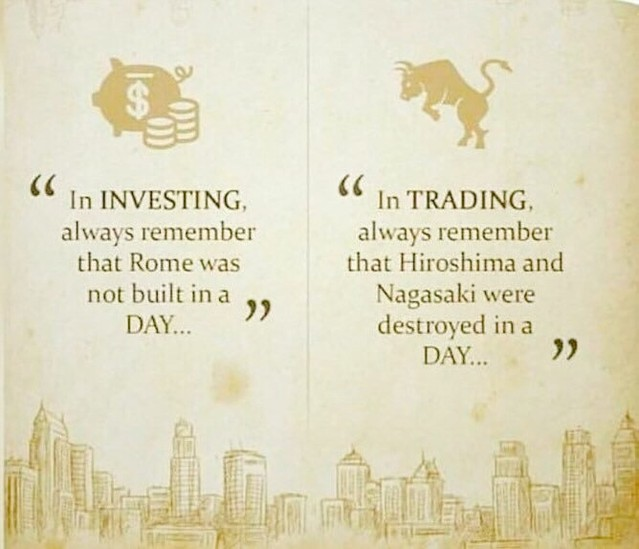 QCompounding's tweet photo. Investing Vs Trading https://t.co/59rqibSVZ9