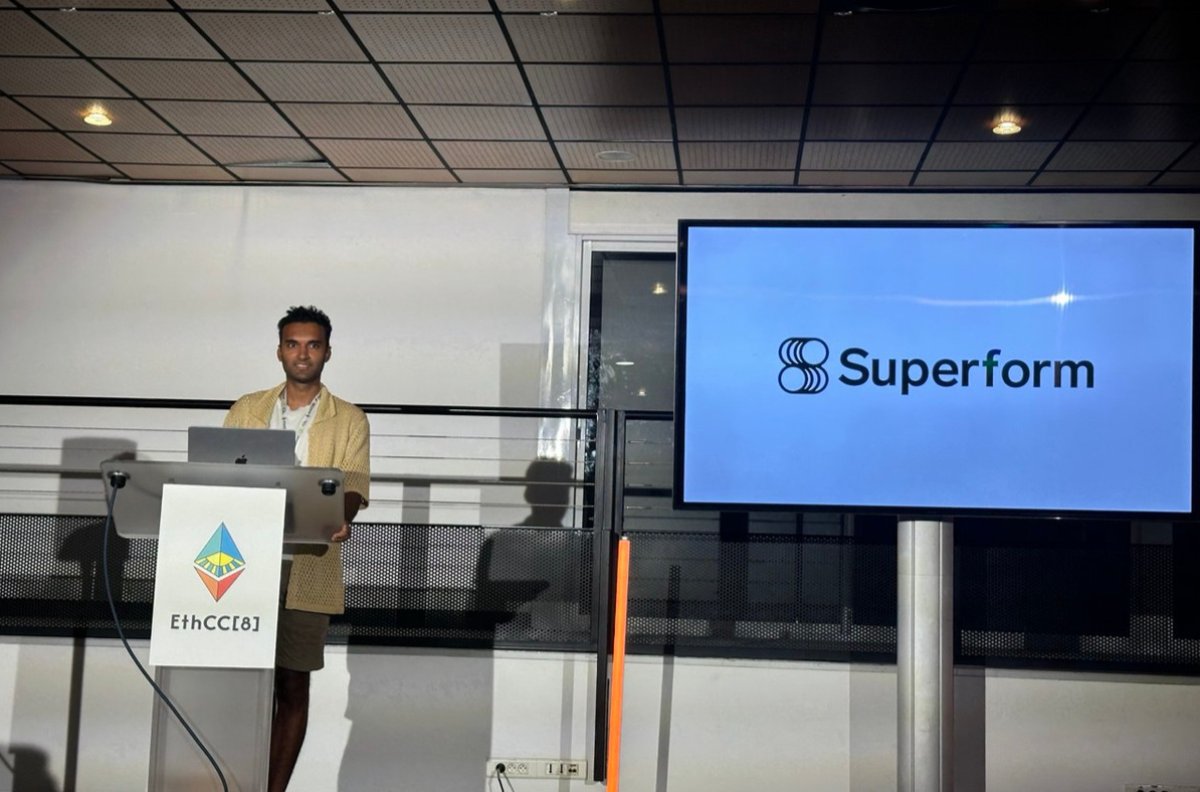 Superform Labs (@superformxyz) on Twitter photo Last week at <a href="/EthCC/">EthCC - Ethereum Community Conference</a> in Cannes we unveiled Superform v2 across desktop and mobile!
Wealth management is due for an upgrade. Decentralized. User-owned. Only on Ethereum.
Check out our ETHCC demo: youtube.com/watch?v=9-YwMl…
More Conference Highlights ⬇️ Last week at <a href="/EthCC/">EthCC - Ethereum Community Conference</a> in Cannes we unveiled Superform v2 across desktop and mobile!
Wealth management is due for an upgrade. Decentralized. User-owned. Only on Ethereum.
Check out our ETHCC demo: youtube.com/watch?v=9-YwMl…
More Conference Highlights ⬇️
