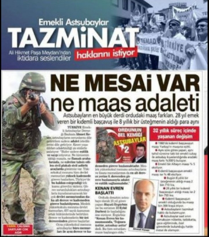 #AstsubaylardanMektupVar  Şehitlerimize Allah'tan  Rahmet Yakınlarına   Baş sağlığı dilerim. ### Verin hakkımızı biz bir aileyiz Emeklilikte açlık sınırında maaş alıyoruz geçinemiyoruz  bunu Astsubaylar Unutmayacak <a href="/tcsavunma/">T.C. Millî Savunma Bakanlığı</a> <a href="/TSKGnkur/">TSK</a>  <a href="/RTErdogan/">Recep Tayyip Erdoğan</a> <a href="/dbdevletbahceli/">Devlet Bahçeli</a> <a href="/temadankara/">TEMAD Genel Başkanlığı</a>