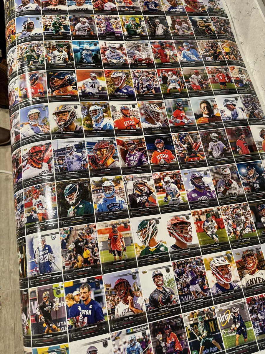 MrThorman's tweet image. This was a pleasant surprise delivery today!   An uncut sheet of @PremierLacrosse cards from their latest set.  Excited to have this as part of my collection! #ForTheHobby #GrowTheGame