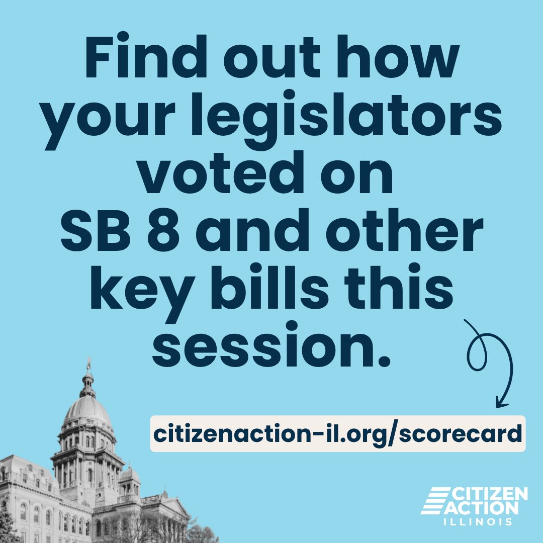CitizenActionIL's tweet image. We&apos;ve shared with you our 2025 Legislative Scorecard! But let&apos;s take a closer look 👀 at a specific bill that passed both chambers in Springfield. ⁠
⁠
See how your legislators voted on the Safe at Home Act here: citizenaction-il.org/scorecard