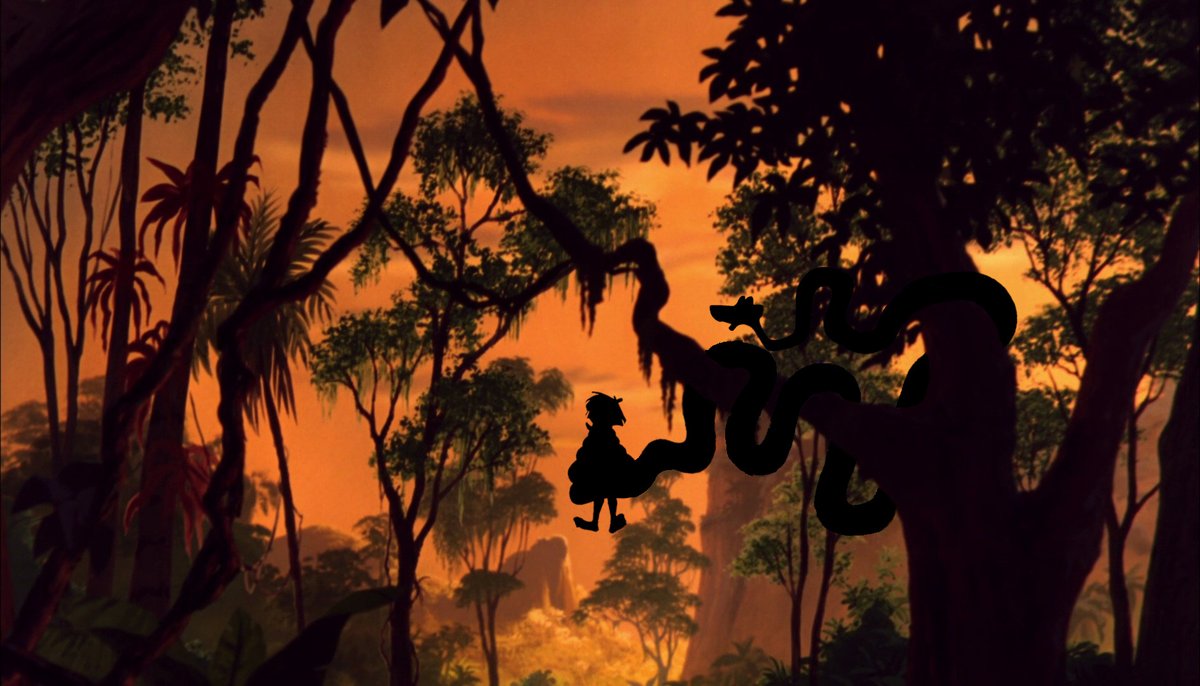 All the boy wanted was to stay in the jungle and live where he felt he belonged. In a twisted carnal way, Kaa was happy to grant him that wish. Through the blissful fog of Kaa's spell, the mancub's cries of  submission echoed through the jungle as the serpent tenderly  squeezed~
