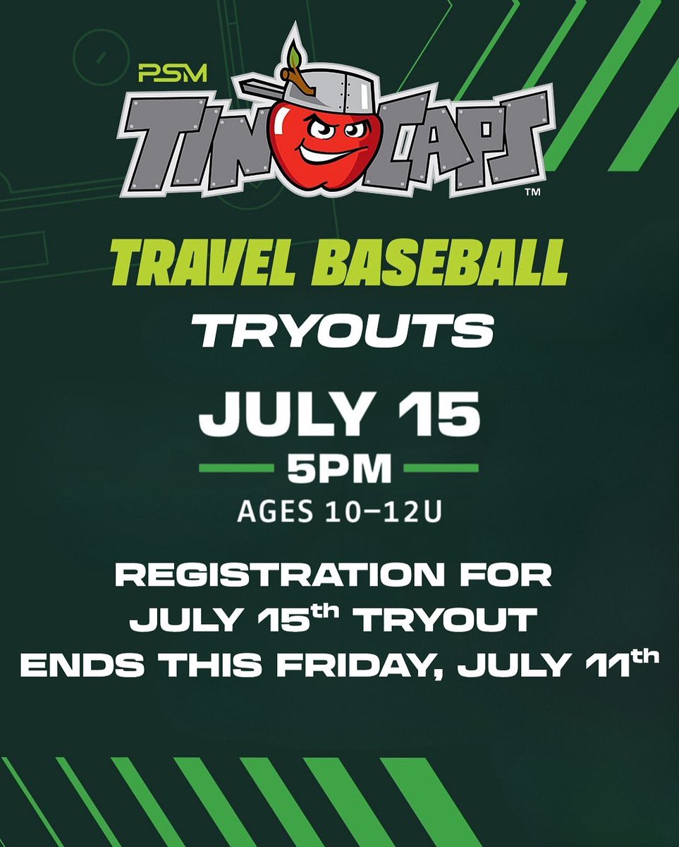 🍎⚾️ DON’T MISS YOUR CHANCE!

Registration for the July 15th 10-12u tryout closes THIS FRIDAY, July 11th. 

Follow the link below to register, or visit psmsports.com/baseball

psmbaseball.leagueapps.com/clubteams/4644…
