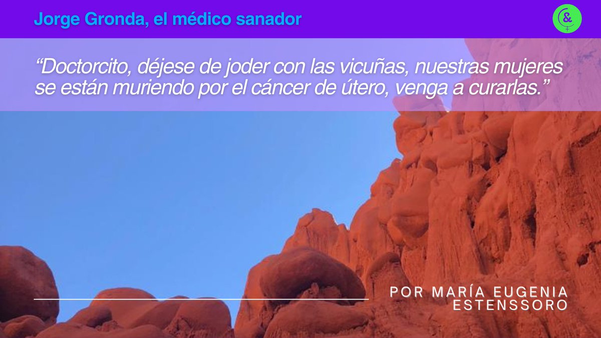 Mujeresyco's tweet image. 🌄 “Lo real es invisible a los ojos”, decía el Principito.
@estenssorome nos invita a mirar la #Puna con otros ojos y a conocer a Jorge Gronda: médico, soñador, rebelde y sanador.
👉 bit.ly/44Rpt6g
💌 Sumate a nuestro newsletter para recibir más historias que inspiran.