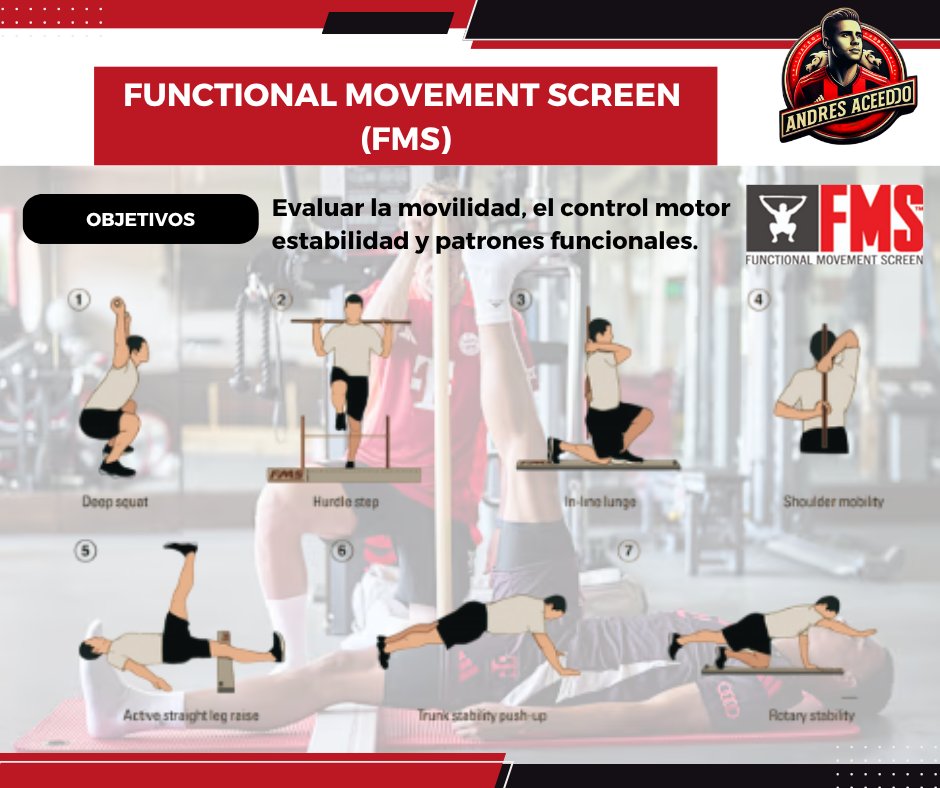 andresace260695's tweet photo. 🔎⚽ Evaluación Funcional en Fútbol

La prueba Functional Movement Screen (FMS) es una herramienta clave para identificar limitaciones de movilidad y evaluar el control motor y patrones funcionales.

🧠 Evaluar para mejorar es parte fundamental del proceso de entrenamiento. https://t.co/FLhOgePCKB