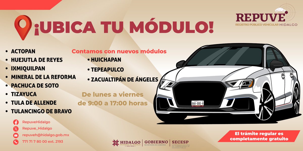 Srio_CespHgo's tweet image. 🚗 ¡No dejes pasar esta oportunidad! Registra tu vehículo en el módulo #REPUVE más cercano. 

🛡️Asegura tu patrimonio y brinda mayor tranquilidad a ti y a tu familia.

@Srio_CespHgo
@SEGOBHidalgo 

#REPUVEHidalgo #SeguridadVehicular