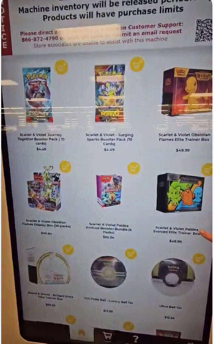 SquirtleTCGRestock (@squirtletcgoc2) on Twitter photo Per source: Some Pokemon vending machines are getting Brilliant Stars, Lost Origin, Obsidian Flames, and Paldea Evolved ETBs. 😳 <a href="/LA_PTCGRestock/">LA PTCG Restock</a> <a href="/redlands_ie_tcg/">Redlands/IE TCG</a> <a href="/ScalpersDaWild/">ScalpersHallofFame</a> <a href="/pok_re92689/">PokéMama</a> <a href="/TCG_IE_RESTOCKS/">TCG IE RESTOCKS</a> <a href="/SFV_TCGRestocks/">SFV_TcgRestocks</a> Per source: Some Pokemon vending machines are getting Brilliant Stars, Lost Origin, Obsidian Flames, and Paldea Evolved ETBs. 😳 <a href="/LA_PTCGRestock/">LA PTCG Restock</a> <a href="/redlands_ie_tcg/">Redlands/IE TCG</a> <a href="/ScalpersDaWild/">ScalpersHallofFame</a> <a href="/pok_re92689/">PokéMama</a> <a href="/TCG_IE_RESTOCKS/">TCG IE RESTOCKS</a> <a href="/SFV_TCGRestocks/">SFV_TcgRestocks</a>
