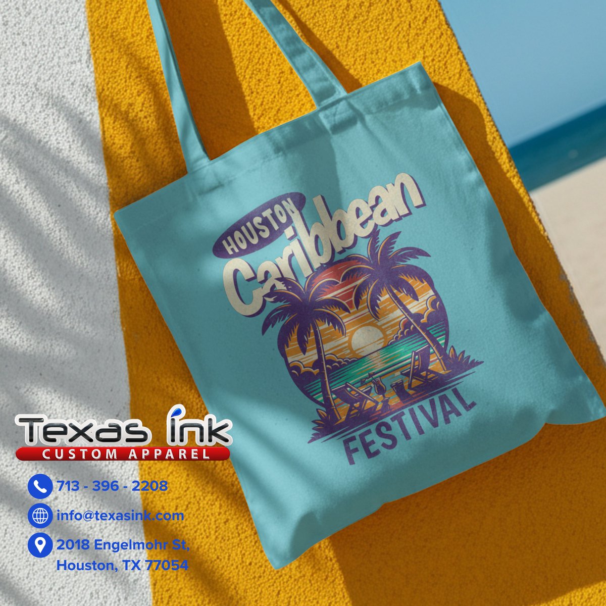 texasinkshirts's tweet photo. We screen print &amp; embroider tote bags, tees, hats &amp; more. Perfect for festivals, promo teams &amp; giveaways. Fast, local &amp; reliable. #HTXEvents #CustomGear 
info@Texasink.com
713-396-2208 https://t.co/QZMaDgCAxU