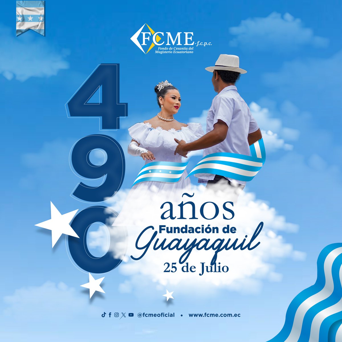 ✨ 25 de julio | Fundación de Guayaquil
Rendimos homenaje a la ciudad de Guayaquil, en un nuevo aniversario de su fundación.

Reconocemos su historia, su cultura y el espíritu de progreso que la caracteriza, así como la labor incansable de los docentes que día a día contribuyen