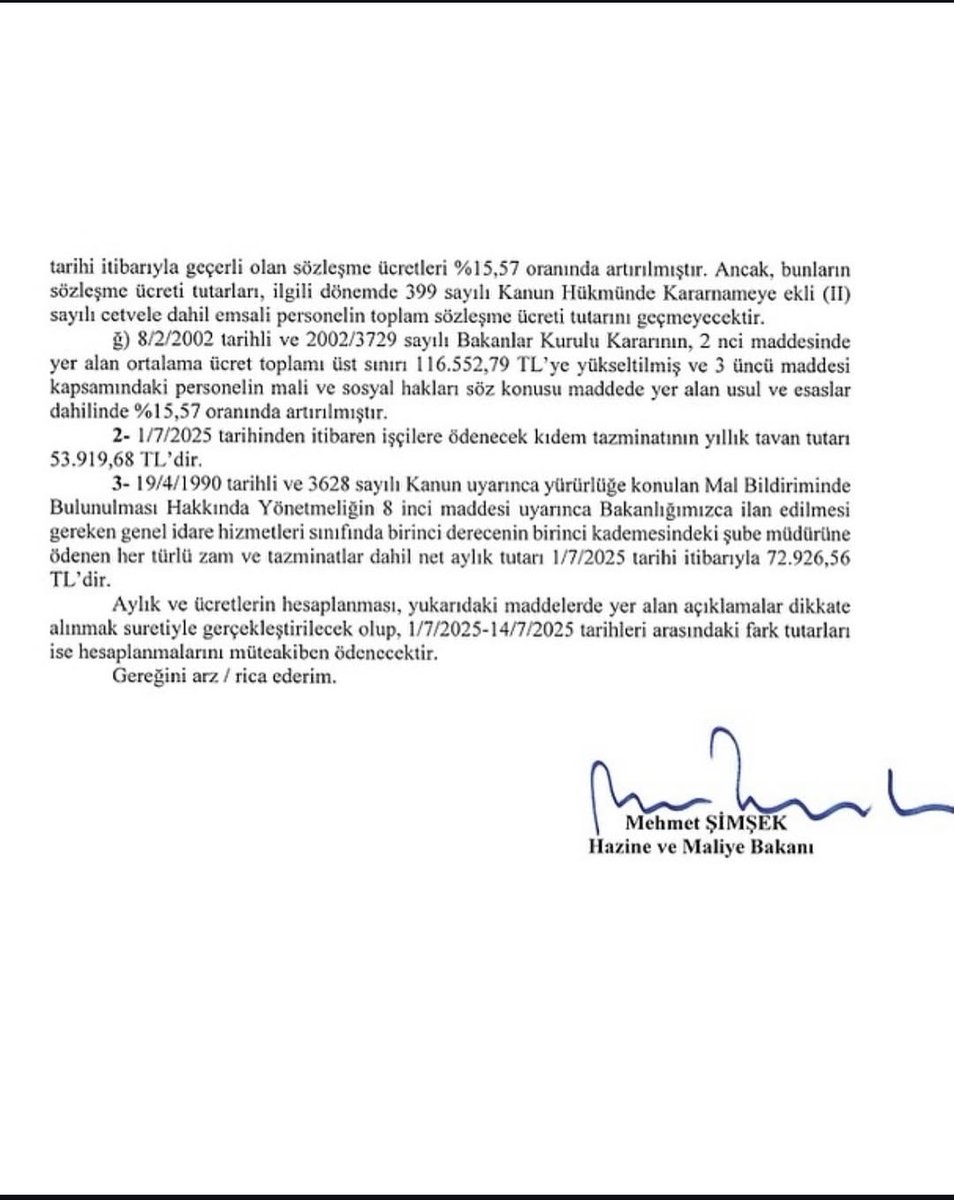 Temmuz 2025 Güncellemesi Yayınlandı!
 Maaş katsayıları, sözleşmeli ücret tavanları ve kıdem tazminatı yeniden belirlendi.

Biz sağlıkçılar için ne değişti?

🔹 Memur maaş katsayısı: 1,170211
🔹 Taban aylık katsayısı: 18,316014
🔹 Yan ödeme katsayısı: 0,371113 +++