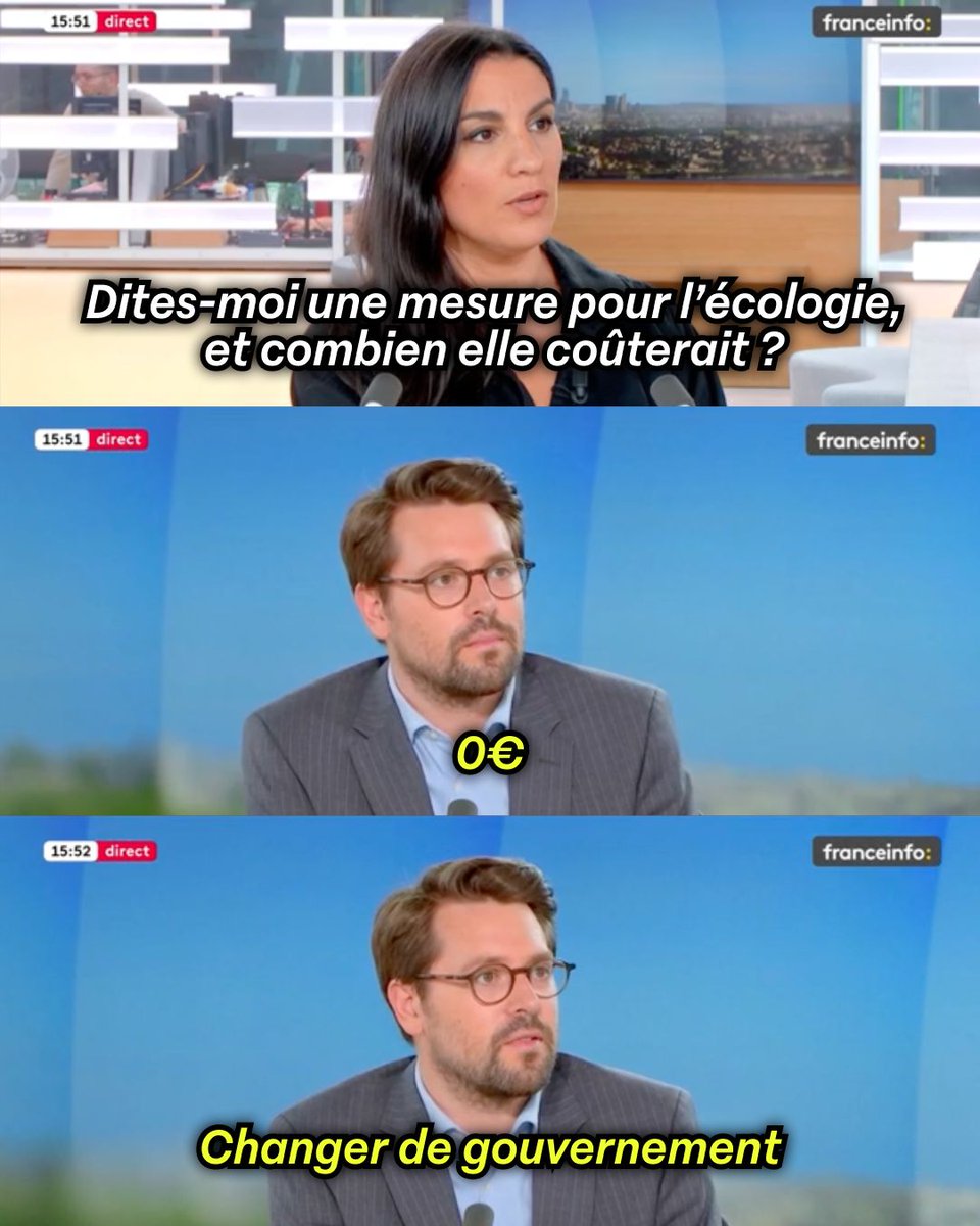 Baisse du budget de l'écologie par 49.3, suspension de MaPrimeRenov, réintroduction des néonicotinoïdes, traités de libre-échange à tout-va, abandon du PassRail...

Une mesure simple, écologique et économie : faire tomber le gouvernement Bayrou.
