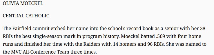 CCHS Raiders (@ccraider_sports) on Twitter photo Congratulations Olivia! #wearecentral Congratulations Olivia! #wearecentral