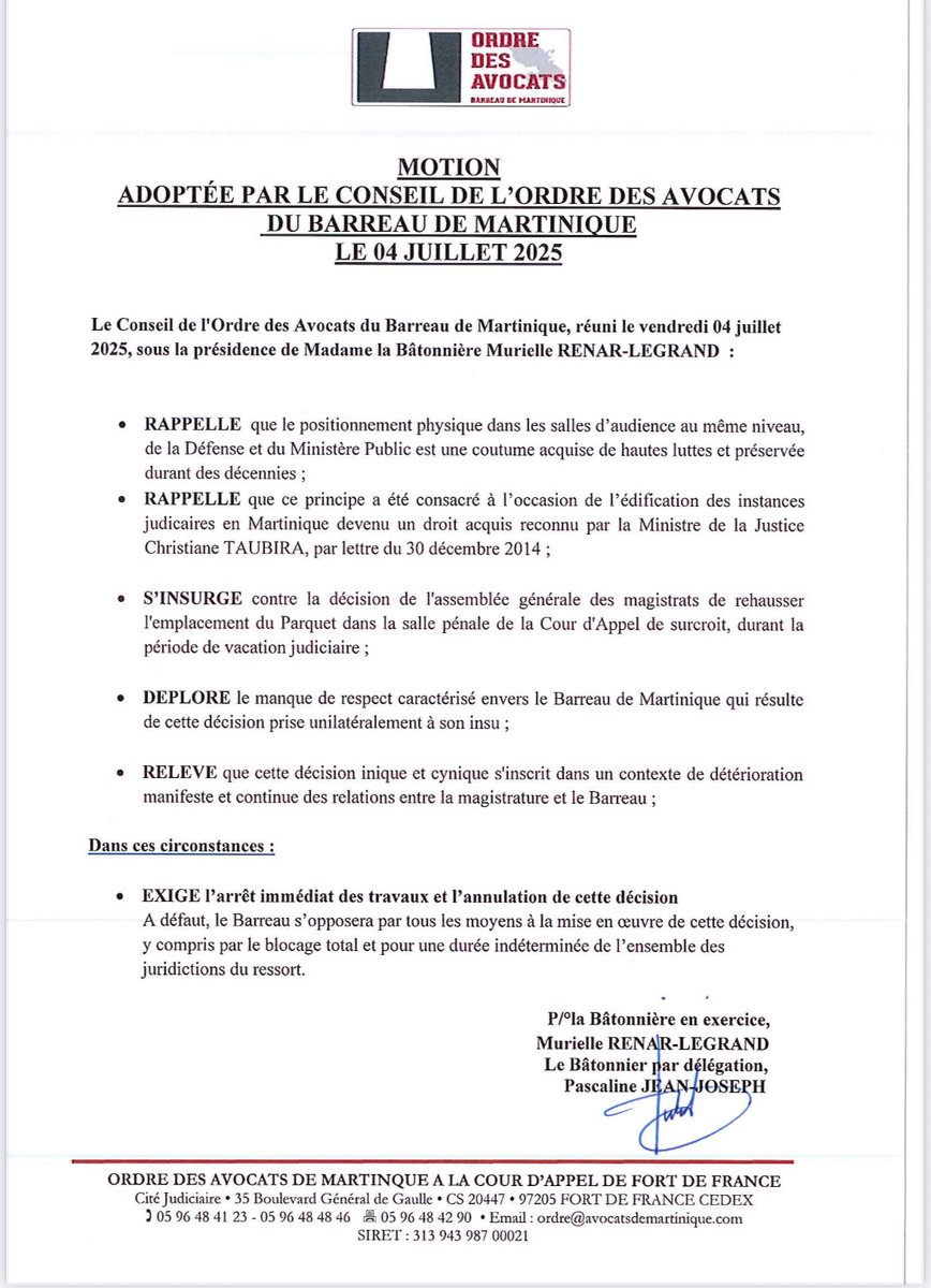 Bâtonniere de Martinique (@renar_avocate) on Twitter photo 