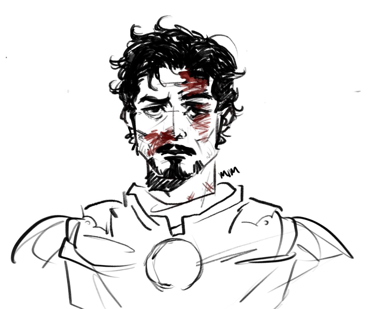 quick post-battle sketch #tonystark