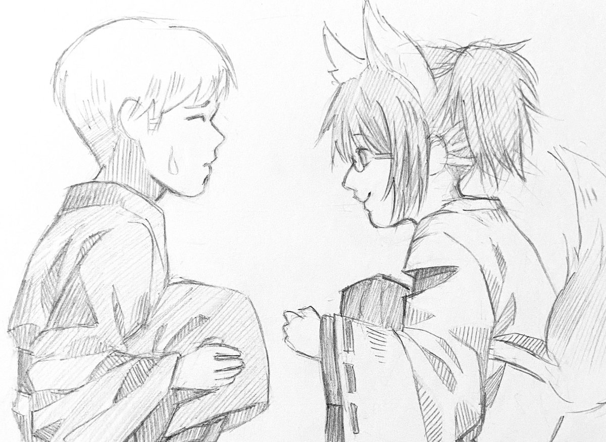 Cres2107's tweet image. “Hey hey Moblit,  shall we look for Titan?”
#mobuhan #AttackOnTitan
