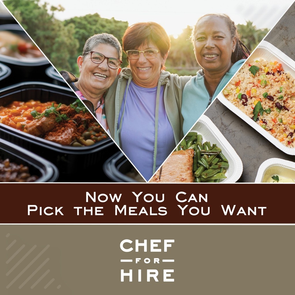 Chef For Hire now lets you pick your meals each week! Diabetic-friendly, heart-healthy, vegetarian &amp; more. Medicaid Waiver &amp; Title III compliant

Start choosing today! Easy ordering by phone! 
(317) 637-0845 (Opt 3) 

#ChooseMyMeal #ChefForHire #SeniorNutrition