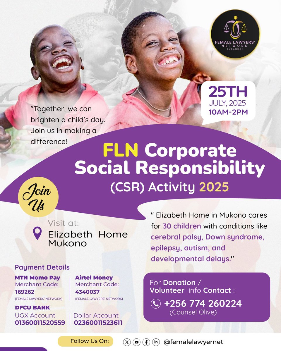 Greetings from FLN.

FLN through charity, shows how female lawyers are compassionate about communities, especially vulnerable and marginalized children.

Charity work humanizes the legal profession, showing that law can be a tool for social change.