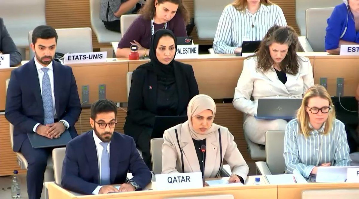 Dr.Hend Al-Muftah د.هند المفتاح (@qatarpr_geneva) on Twitter photo Today, the <a href="/UN_HRC/">UN Human Rights Council</a> , at its #59HRC session, adopted by consensus the historic resolution entitled "Empowering Women and Girls in and through Sport", submitted by the State of #Qatar in partnership with Indonesia and Morocco.
The resolution was supported by more than 71 states Today, the <a href="/UN_HRC/">UN Human Rights Council</a> , at its #59HRC session, adopted by consensus the historic resolution entitled "Empowering Women and Girls in and through Sport", submitted by the State of #Qatar in partnership with Indonesia and Morocco.
The resolution was supported by more than 71 states