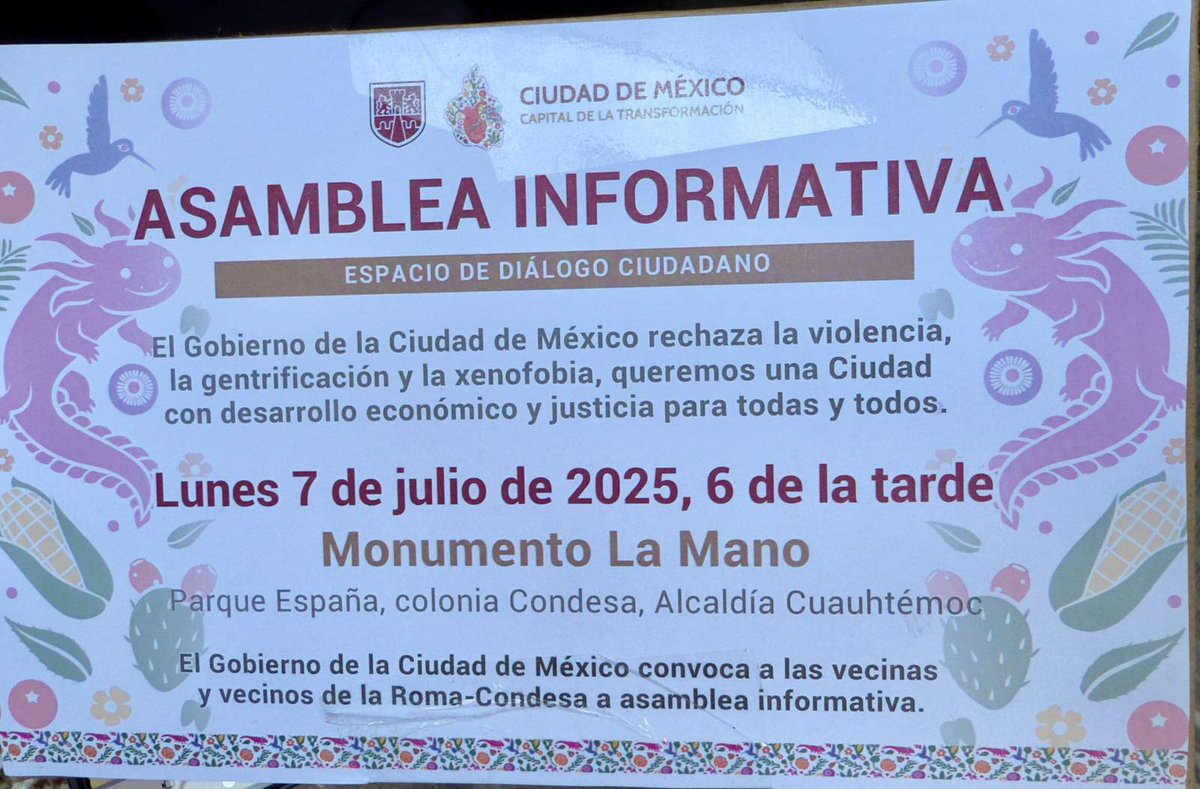 CopacHipodromo1's tweet photo. Lamentable que realicen esta Asamblea con muy poca formalidad.Sin convocar directamente a vecinos afectados y con poca anticipación.
Además,el mayor daño fue ocasionado a Foro Lindbergh en Parque México, no en el España. @ColHipodromo1 y Roma fueron las más dañadas @ClaraBrugadaM https://t.co/3QRUKkn8Rc