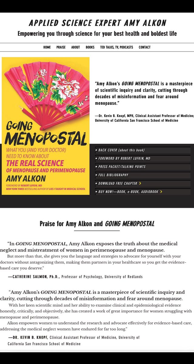 Buy the science you need, written in everyday language, so you can ask your doctor for the evidence based care for menopause and perimenopause that you expect—and deserve! 

Also in the book are the healthiest, most powerful, and most efficient ways to eat and exercise for