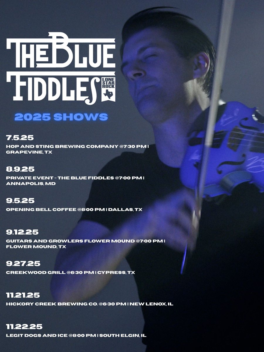 SungateMusicGrp's tweet image. The @thebluefiddles are kicking off July 4th weekend right! 🇺🇸 This Texas-based powerhouse is lighting up the South all summer with a tour. If you’re near TX or the surrounding states, you’re gonna want to be front row! ❤️🤍💙
#TheBlueFiddles #TexasRockFiddle #Fiddle #Texas